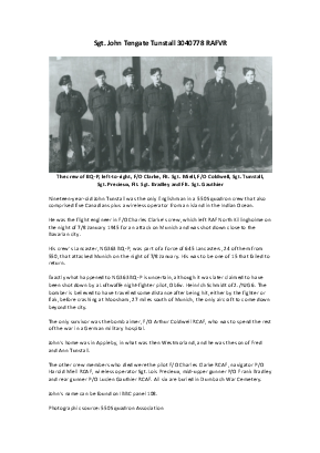 A preview of a PDF biography for Tunstall, John Tengate